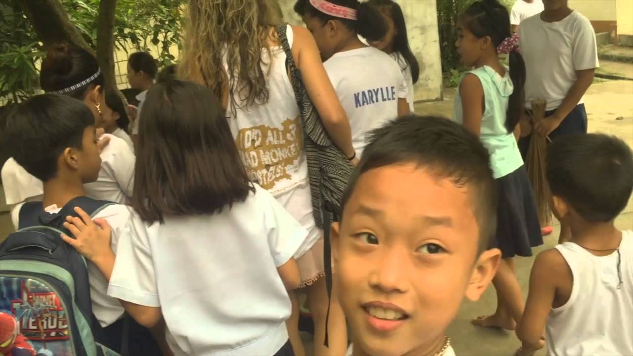 Visiting an elementary school in Balanga, Philippines