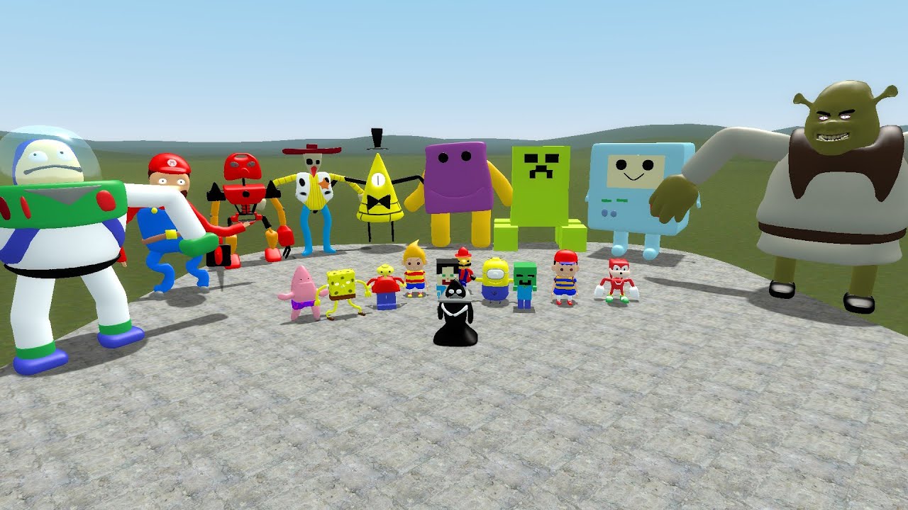 GIANT 3D SANIC CLONES MEMES Vs TINY 3D SANIC CLONES MEMES IN GMOD