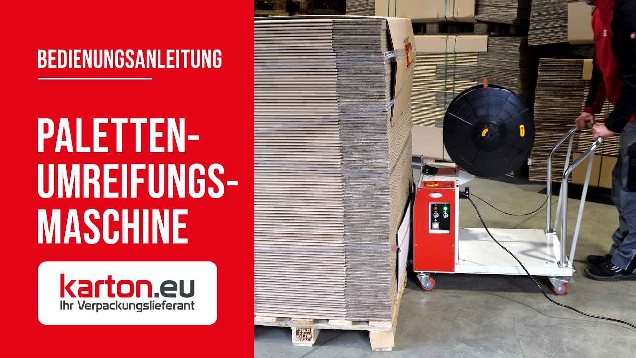 Paletten-Umreifungsmaschine | Bedienungsanleitung | karton.eu