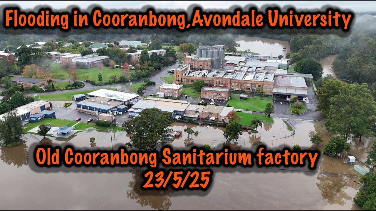 Flooding in Cooranbong, Avondale university, the old Cooranbong sanitarium factory