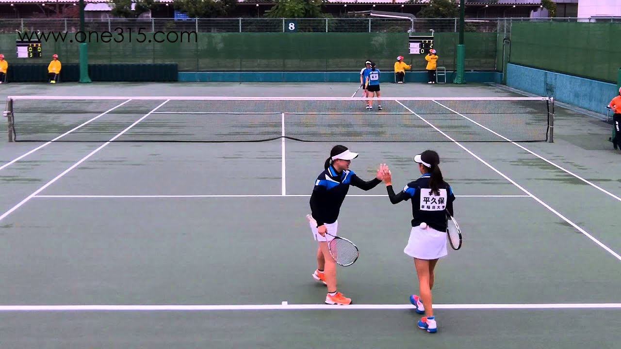 ソフトテニス　日本代表選考会2015　二次予選　平久保・上原（早稲田大学）ー柿崎・黒木（ヨネックス）