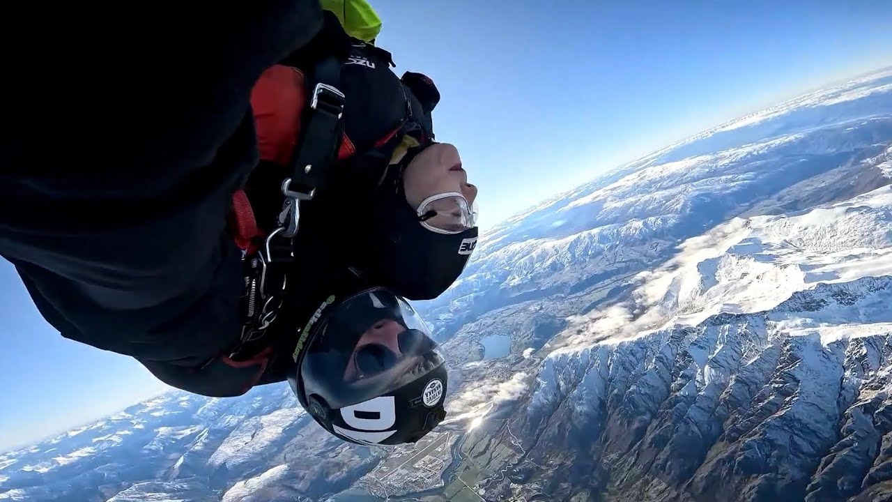 Tandem skydiving over Queenstown New Zealand