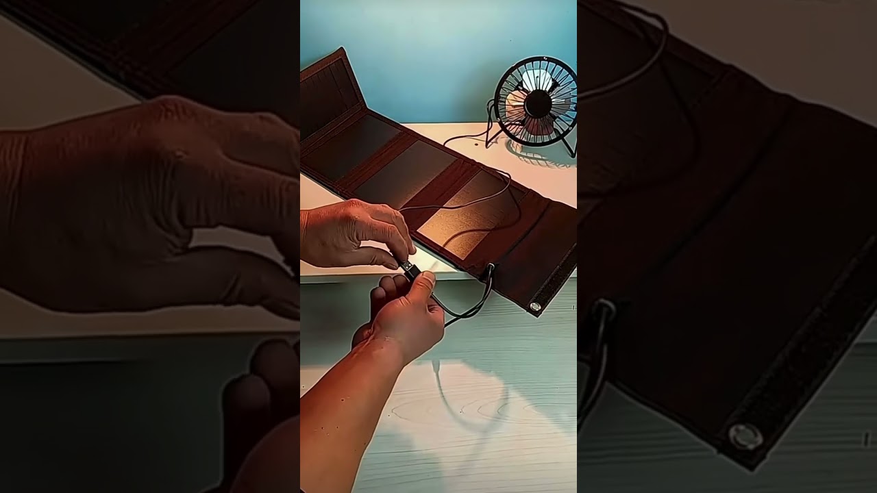Worlds smallest foldable solar charger #solar #solarpanel #solarcharger #instantsolarcharger #mobile