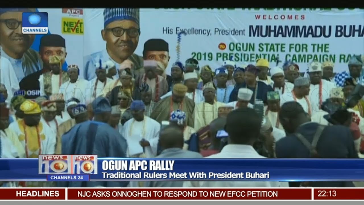 Ogun APC Rally: Traditional Rulers Meet With President Buhari