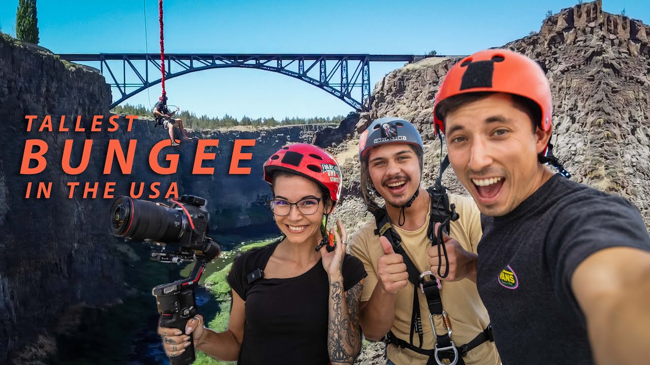 We did the Tallest Bungee in the USA!! (I'm now scared of heights)