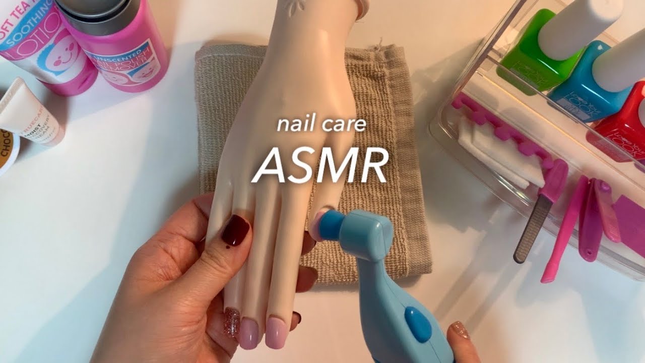 Toy ASMR | No talking | 장난감 네일샵💅 젤네일 제거하고 네일케어 받기 Nail Shop Roleplay