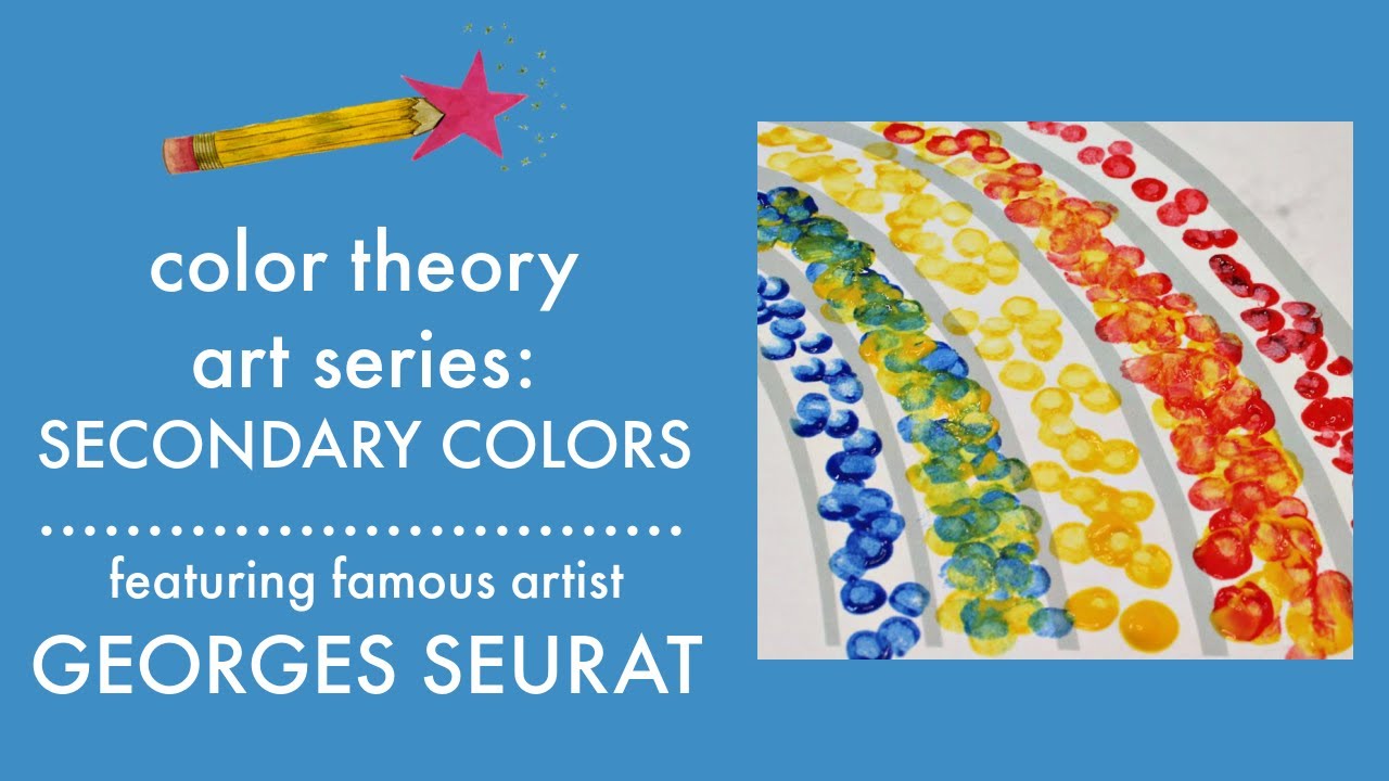 Easy Pointillism Art Lesson Mixing Secondary Colors