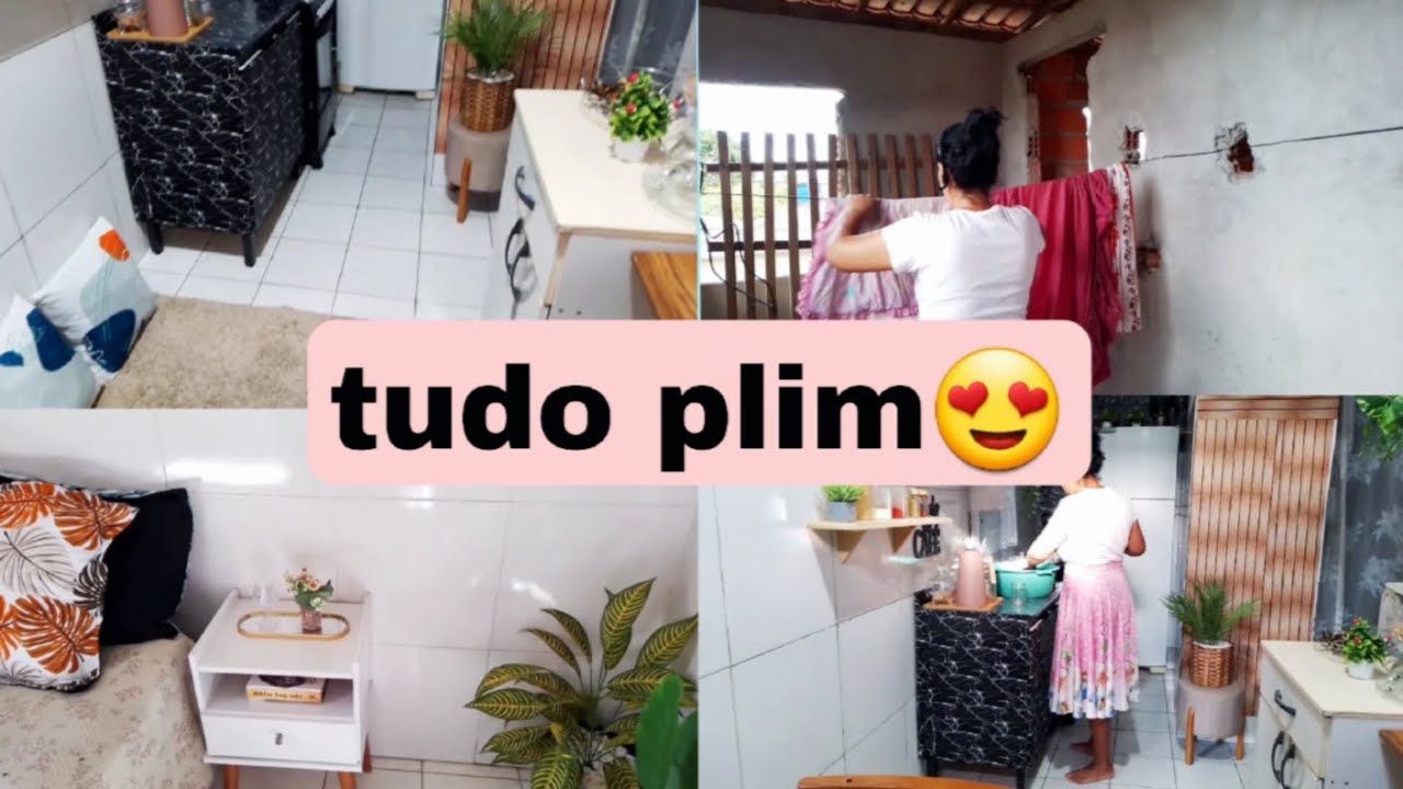 Lavei roupa / dia de faxina no meu quarto /lavei a cozinha e a sala guardei as louças 