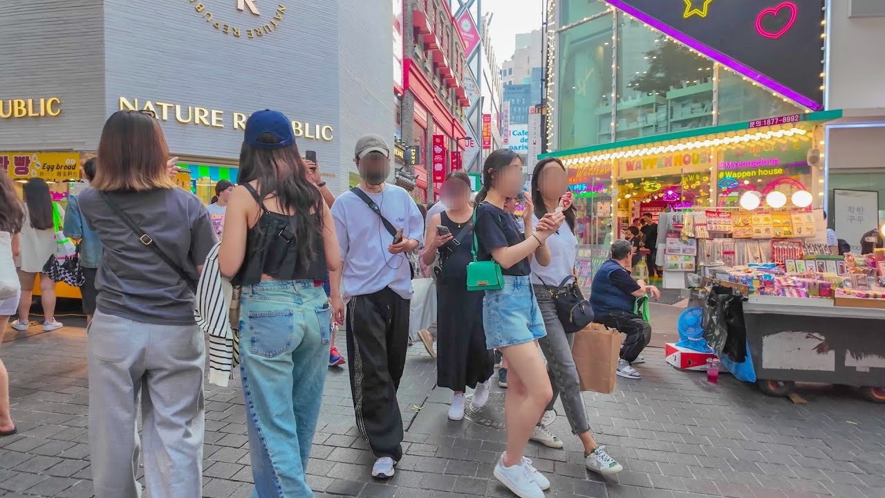 [4K] Korea Walk, Seoul – Myeongdong Shopping and Street Food District