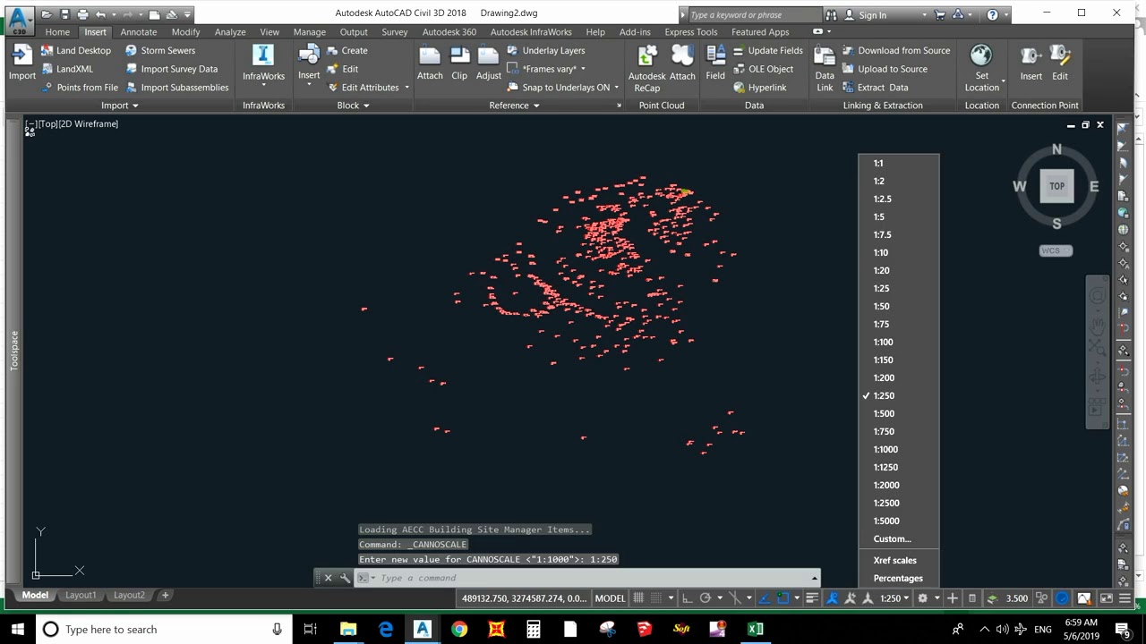 Contour  and Cross section in Autocad Civil 3D