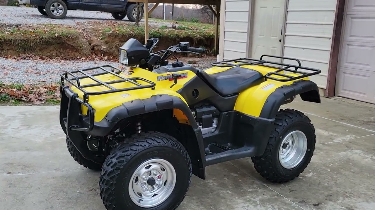 Honda Foreman Rubicon 500 2004 года, желтый, с возможностью обхода и холодным запуском