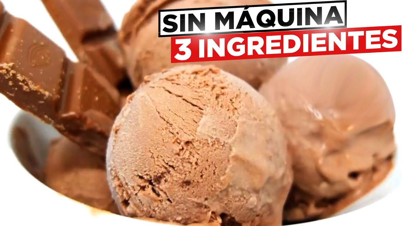 3 ingredientes para un HELADO de CHOCOLATE irresistible: sin maquina heladera ni huevo! 😍🍫😋