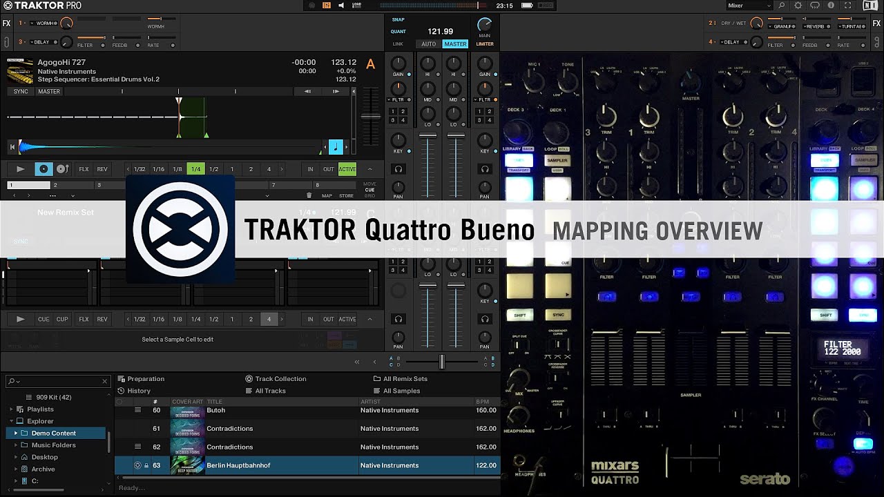 Mixars Quattro Bueno - Traktor Pro MIDI mapping overview