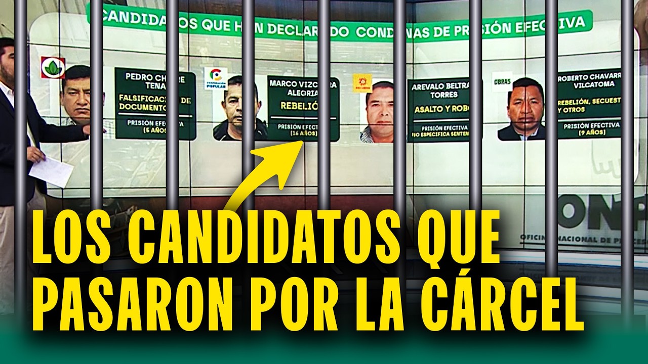 Estos partidos llevan ex convictos como candidatos al gobierno del Perú