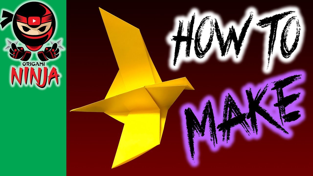 How to make: Paper Flapping Bird (w/ Verbal Instructions + Music)