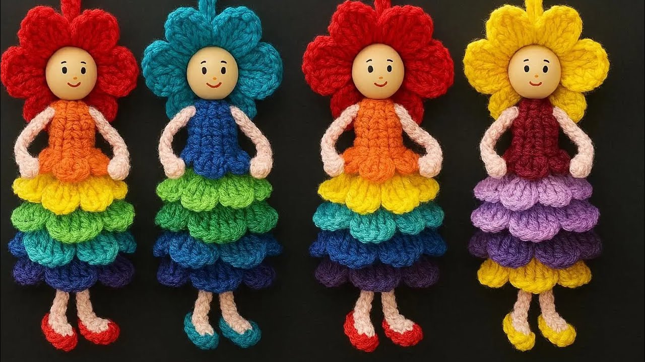 This Crochet Fairy Is So Cute & Easy to Make // Crochet rainbow fairy 