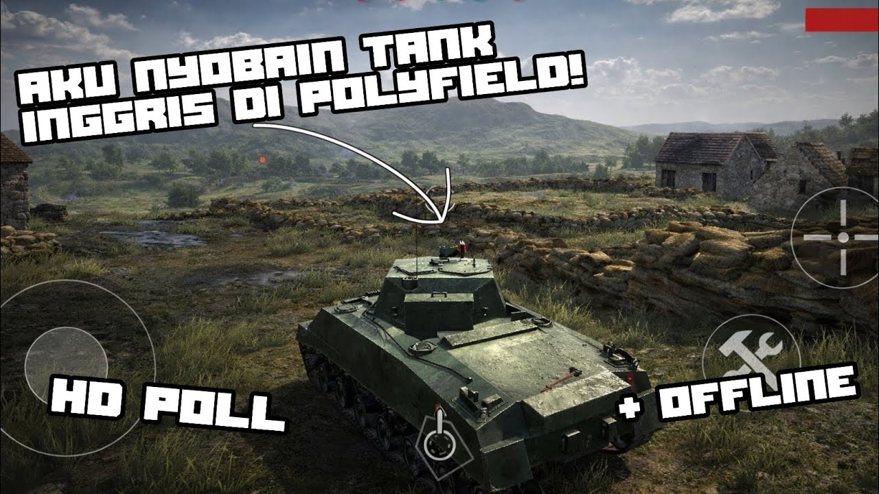 NYOBAIN TANK INGGRIS DI POLYFIELD|| hd +offline #gameofflineandroid #polyfield #ww2 #tank #gameplay 