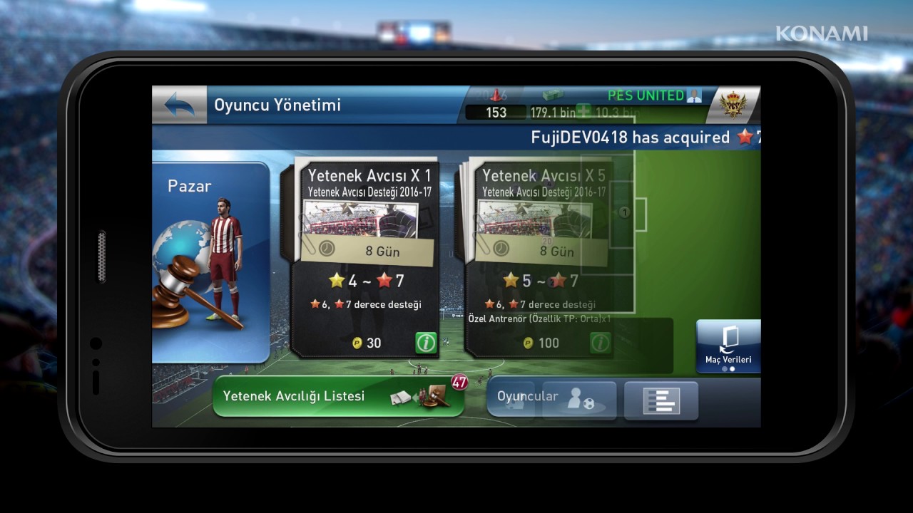 PES CLUB MANAGER (2016-17)  T&uuml;rk&ccedil;e