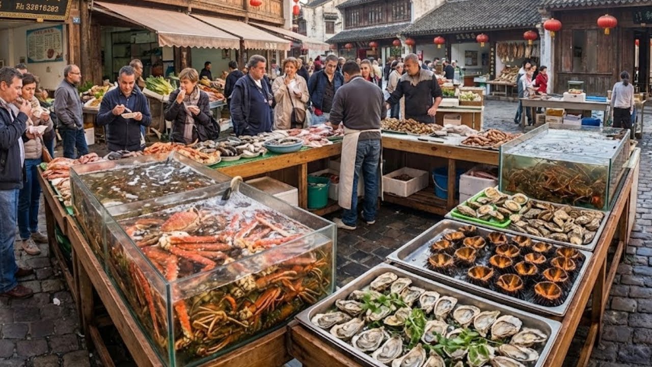 What do Chinese eat for breakfast?Xiamen’s Seafood Heaven: Fresh, Clean & Huge! #chinesefood