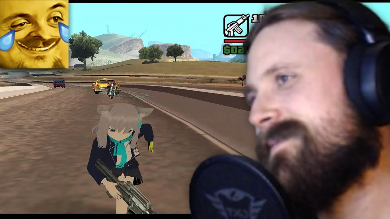 Forsen Reacts to 【ブルアカ】砂狼シロコ in サンアンドレアス【GTAsa】