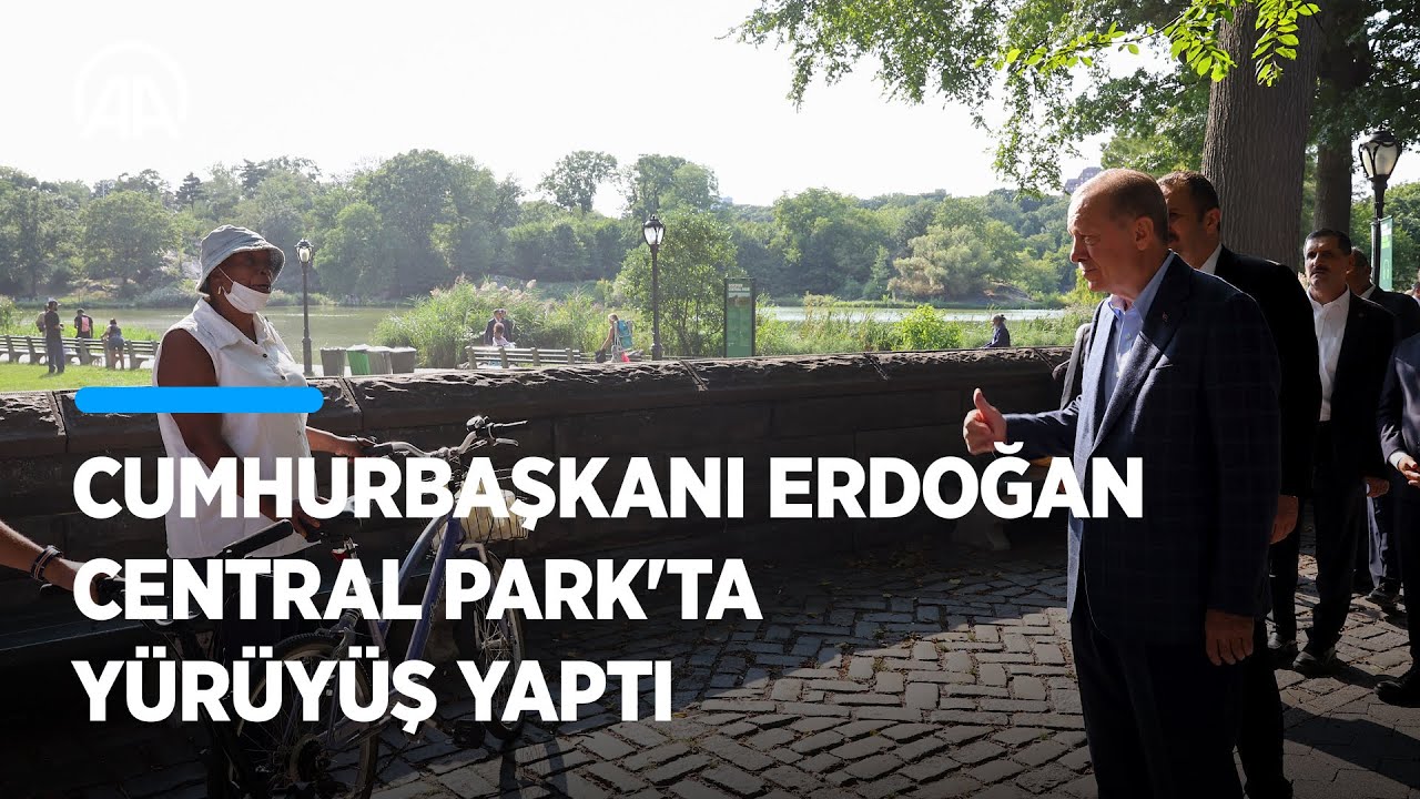 Cumhurbaşkanı Erdoğan'ı Central Park'ta gören bir kişi Ukrayna konusunda teşekkür etti