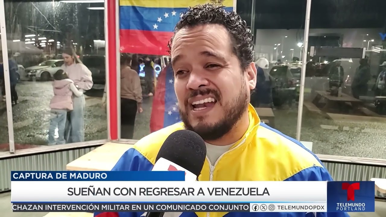 VENEZOLANOS CELEBRAN LA CAPTURA DE MADURO