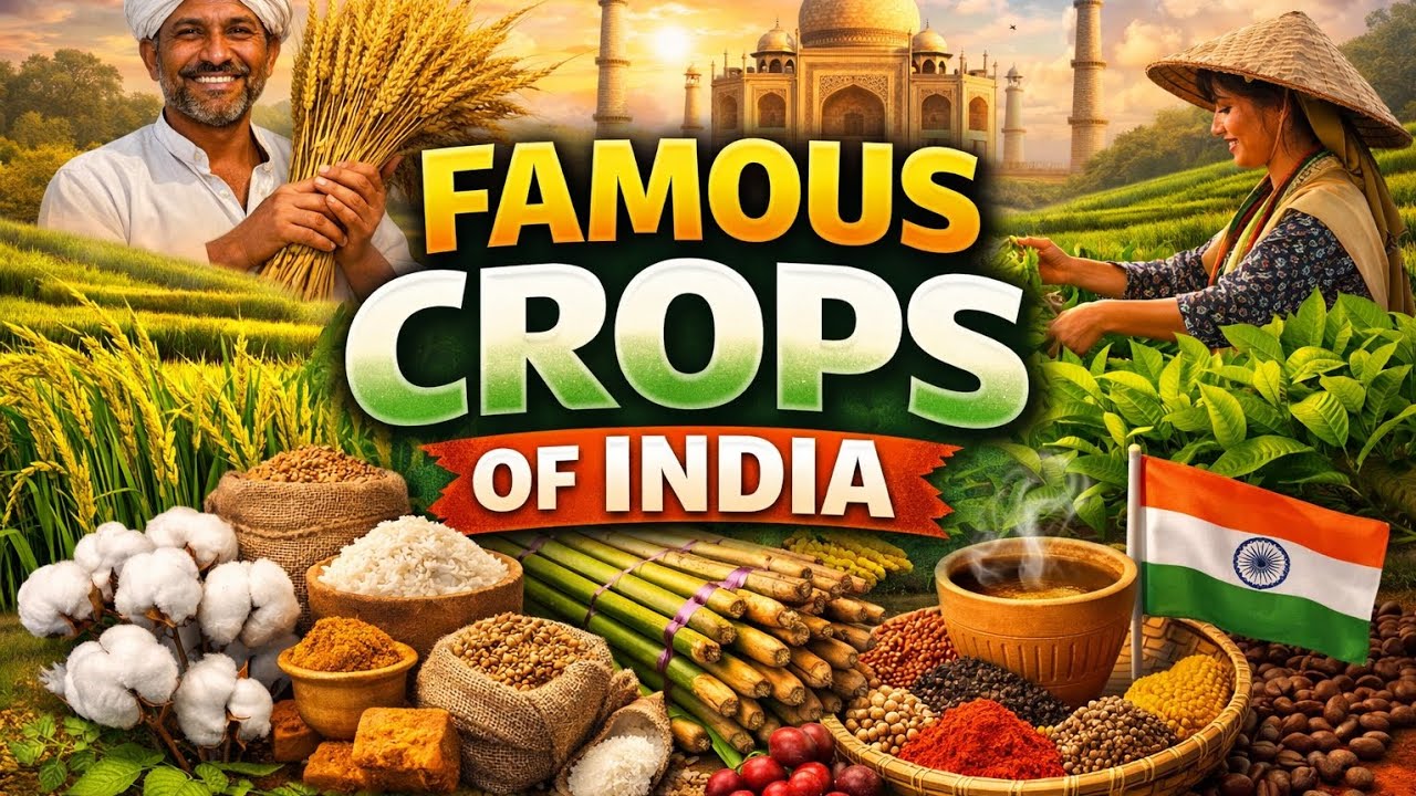 Famous Crops of India | #india #gk #education #viral 