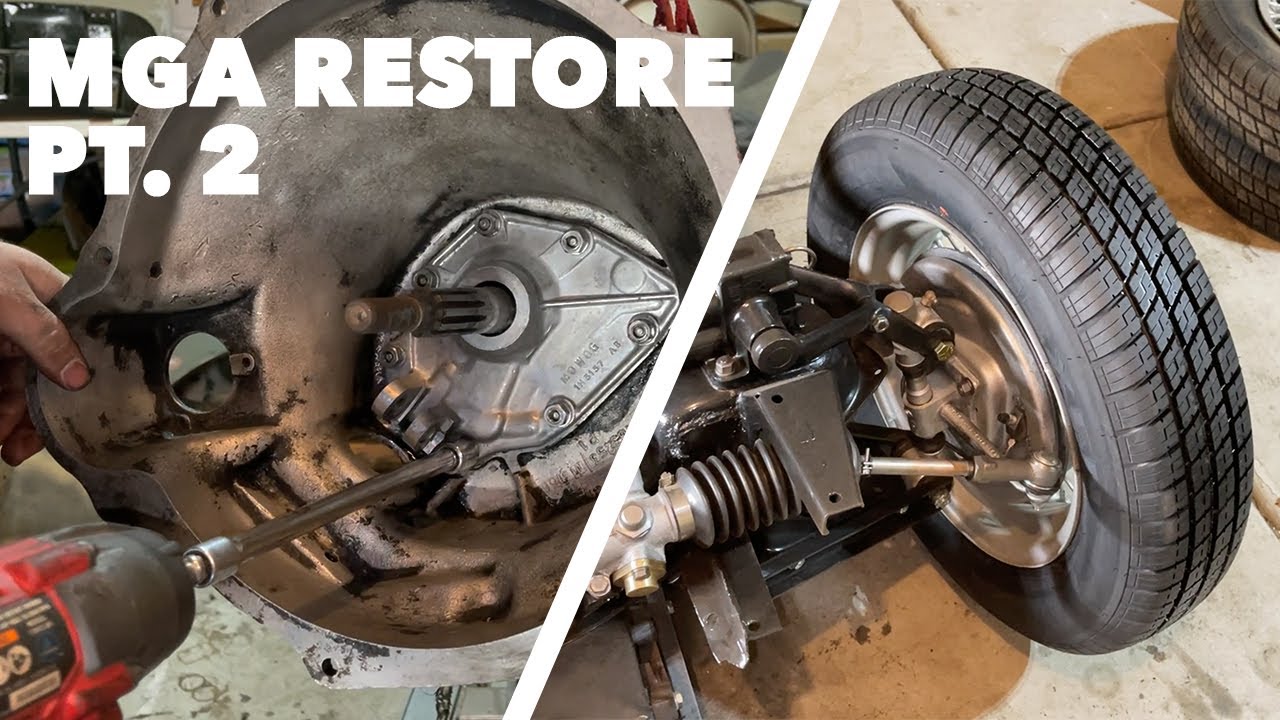 MGA Restoration Part 2 | Front Brakes + Transmission/Driveshaft