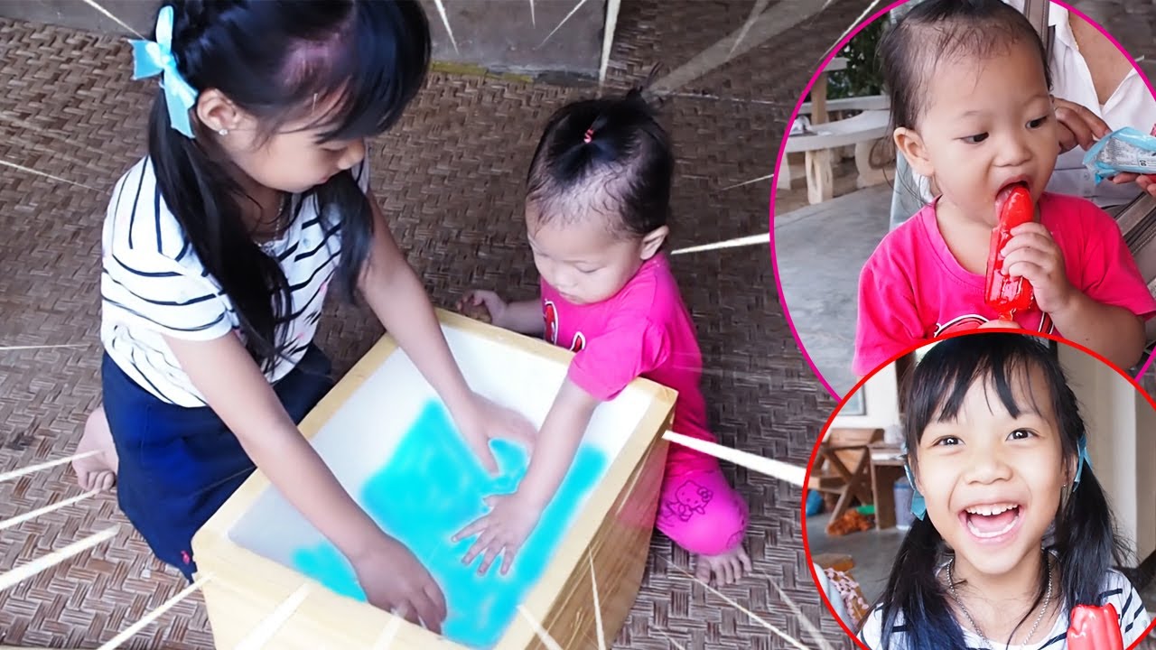 น้องดีไซน์ | ช่วยแม่เลี้ยงน้อง EP.3 หาไอศครีมในถังน้ำแข็ง กินไอติมกับน้อง