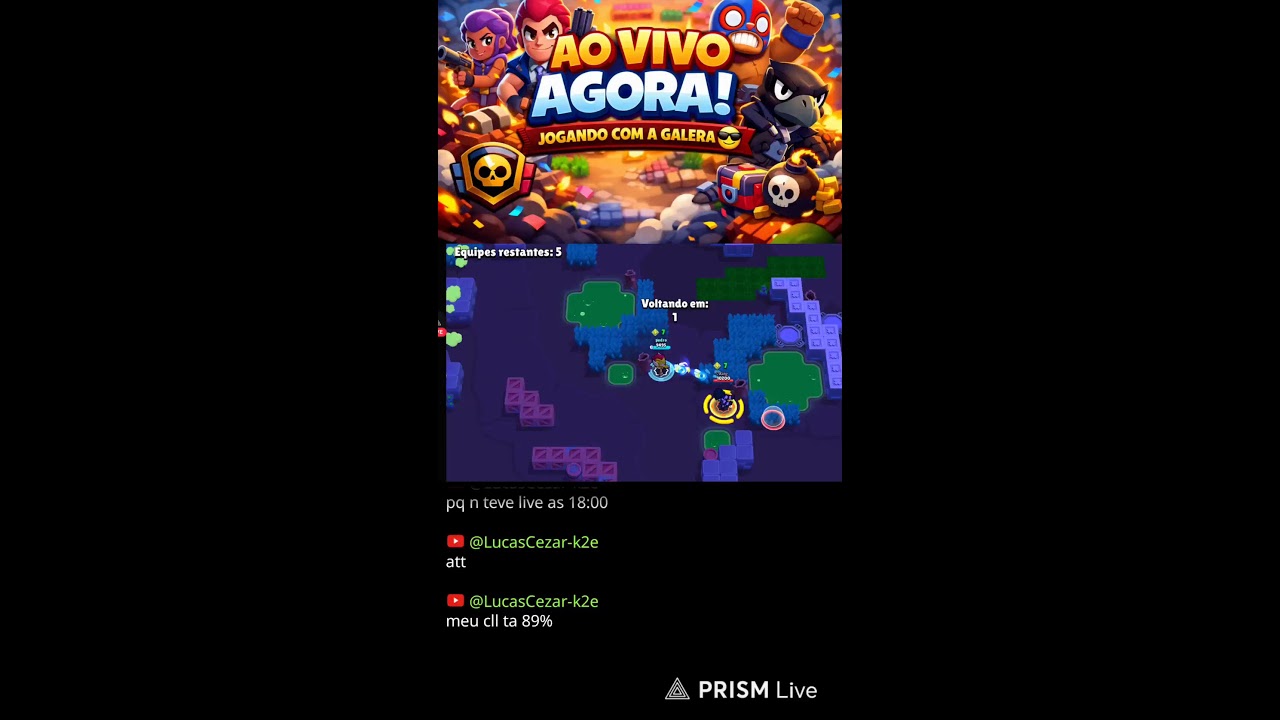 AO VIVO AGORA! BRAWL STARS COM A GALERA !