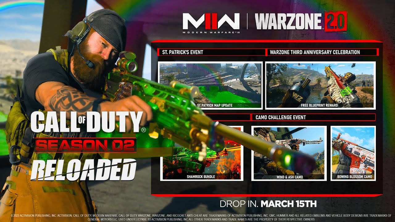ALL MW2 SEASON 2 RELOADED EVENTS! (FREE Blueprints, Camo Challenges, NEW Map UPDATE & More)