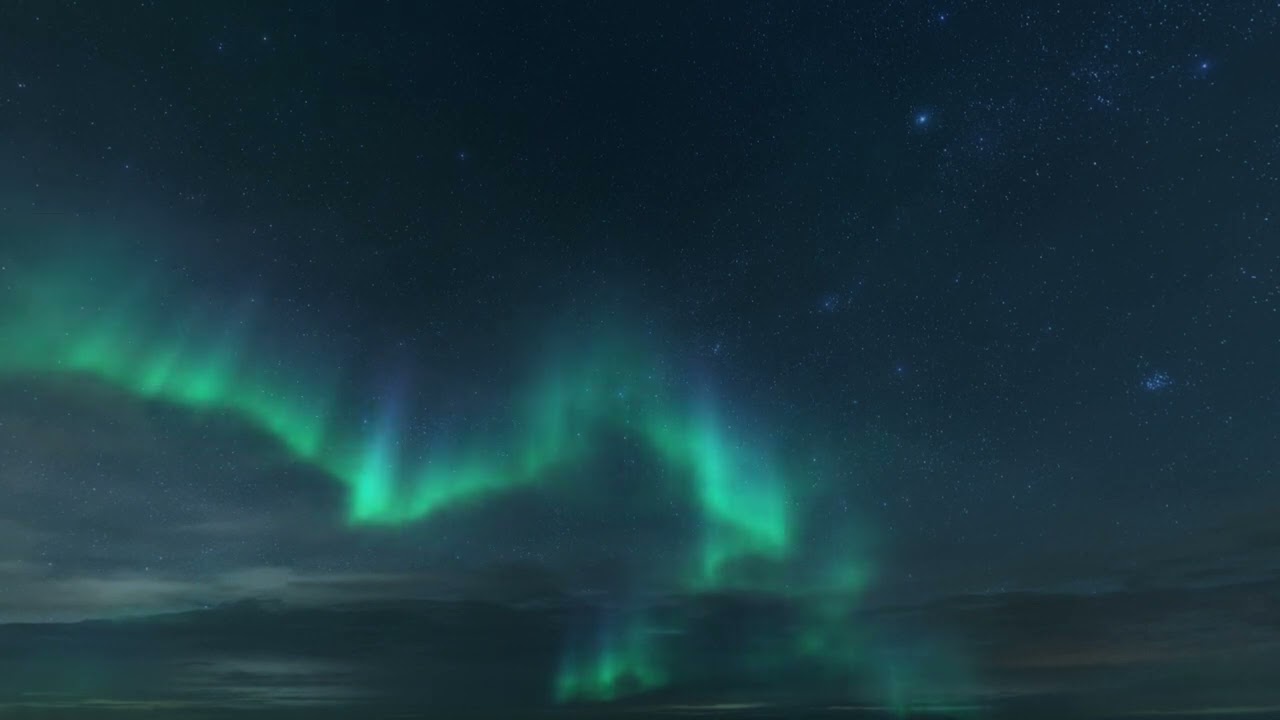 Aurora Borealis & Calming Music | Night Sky Meditation