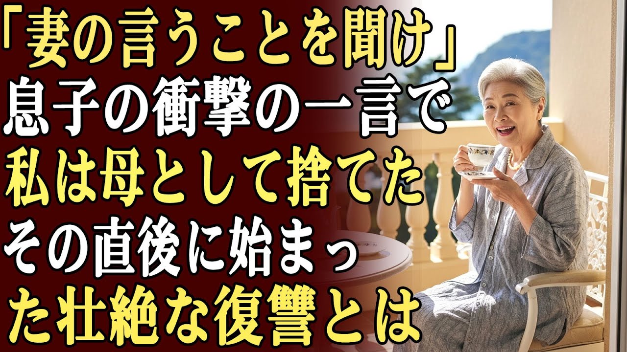 息子はこう言った。「嫁に従うか、家を出て行くか選べ」…その言葉で、私は完全に母としての情を断ち切った。そして、壮絶な復讐を決意した。
