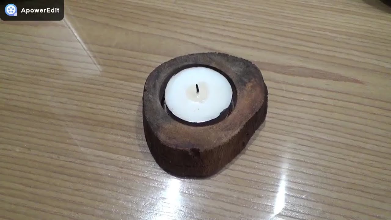PORTA VELA DE TRONCO DE ÁRVORE | LOG CANDLE HOLDER DIY