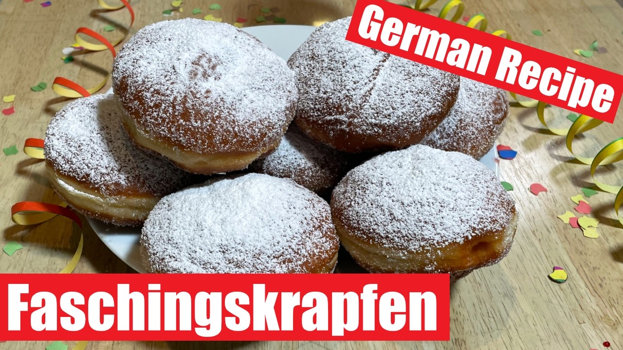 Настоящий немецкий рецепт крапфенов! 🍩 Лучшие карнавальные пончики с джемом (берлинские) 🇩🇪
