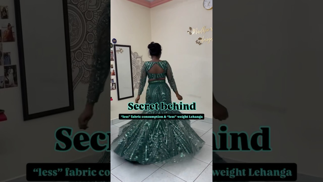 Making of the mermaid Lehanga🧚 #tipsandtricks #sewingtutorial #sewingtricks #lehanga