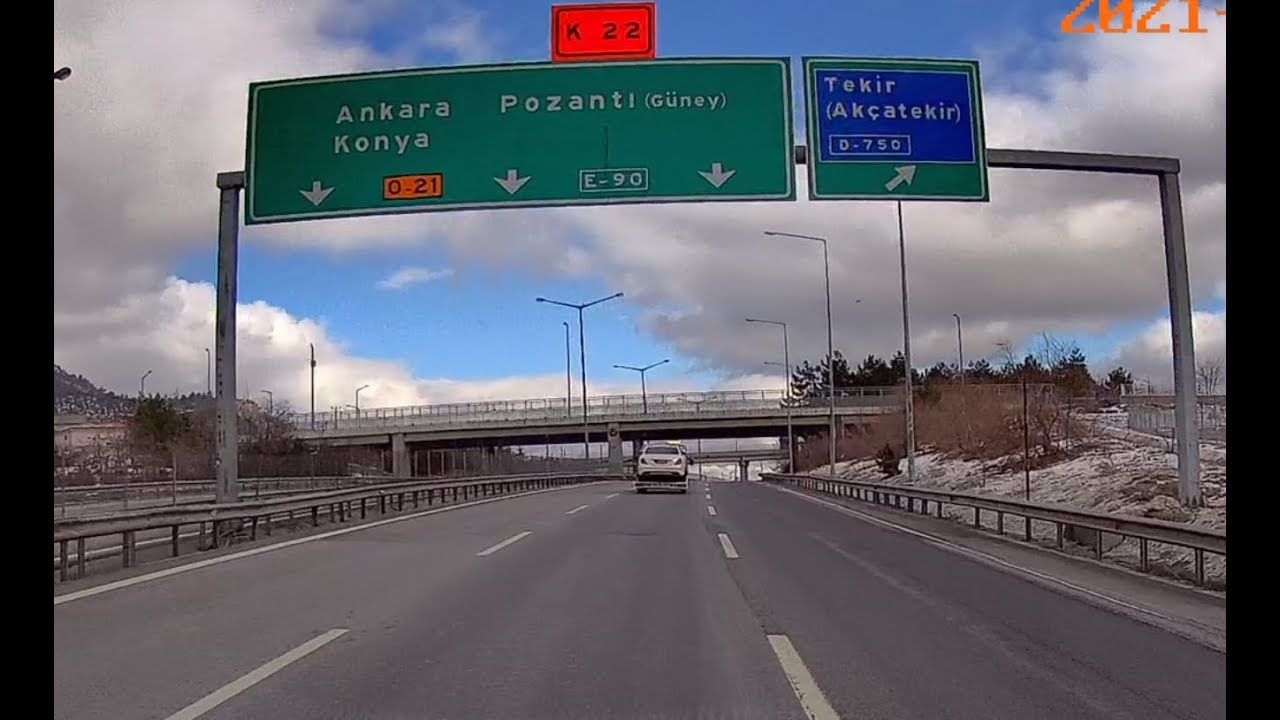 Araç Kameram ile Adana'nın Yaylaları Akçatekir ve Bürücek'e Hızlandırılmış Yolculuk (Otoban)