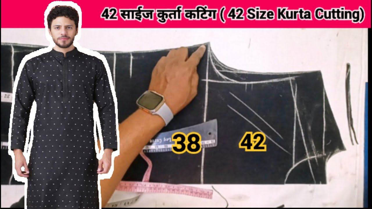 ✅️ Gents kurta cutting and stitching | 42 size kurta cutting and stitching #viralvideo #fashion