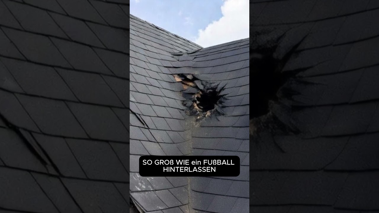 Meteorit durchschl&auml;gt Hausdach