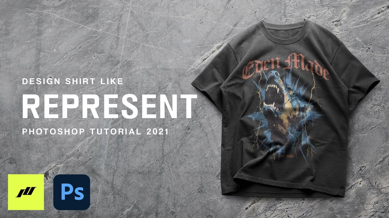 Как создать дизайн футболок в стиле REPRESENT | Урок по уличной одежде в Photoshop (+СКАЧАТЬ БЕСП...