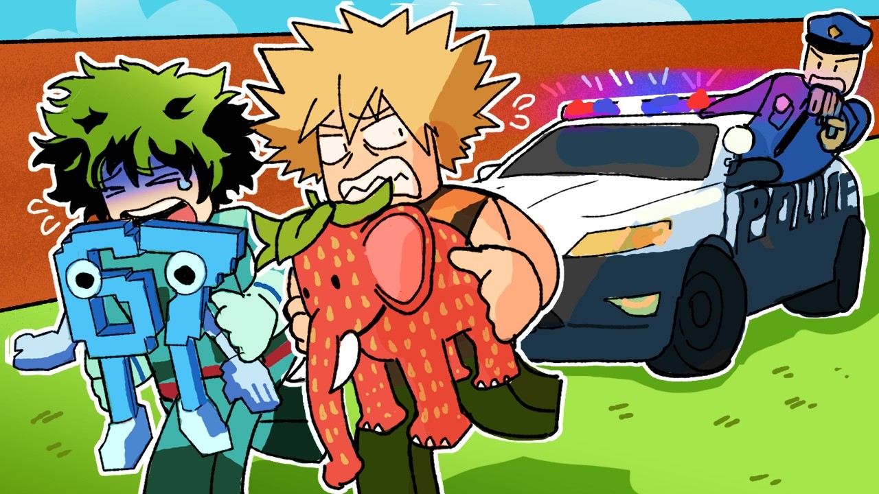 MHA Voice Actors Play ROBLOX ESCAPE POLICE FOR BRAINROTS!