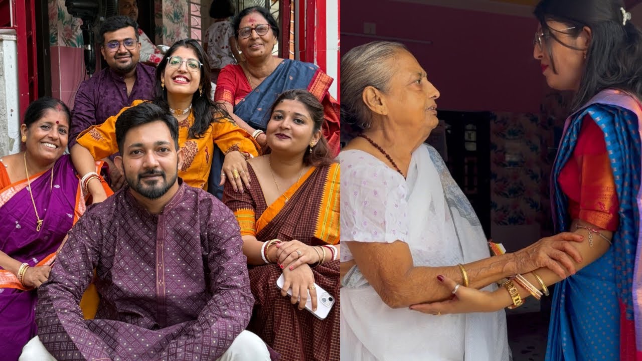 গ্রামের বাড়ির ৭০ বছরের পুরনো পুজোয় সকলে এক ছাদের তলায় । ভুরিভোজ, আড্ডা, আর একরাশ ভালোবাসা