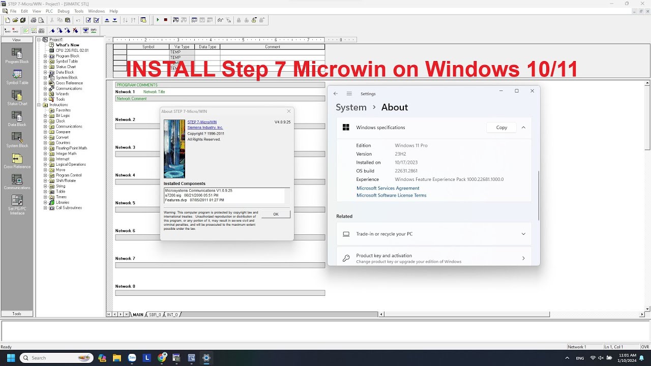 Hướng dẫn cài đặt Step 7 Microwin trên windows 10 và sửa lỗi SPECIFIED ACCESS POINT NOT FOUND