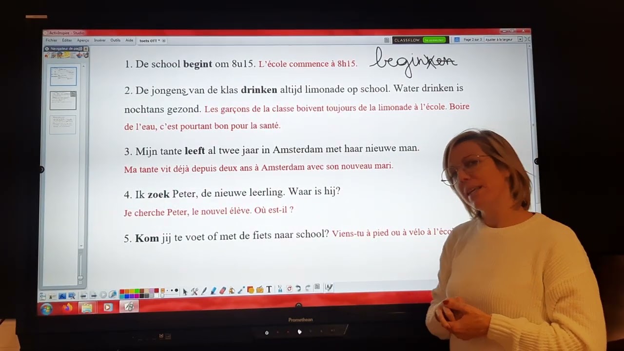 remédiation 8 test conjugaison au présent en néerlandais OTT