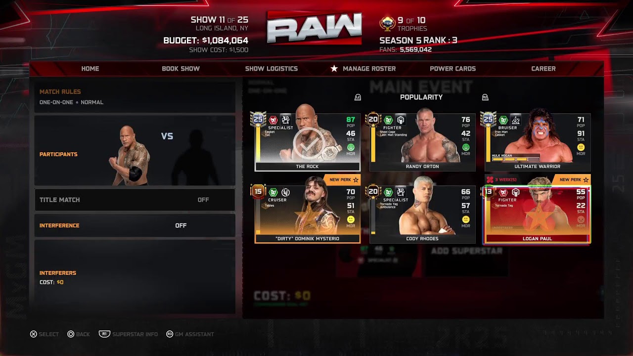 Sucking At WWE 2K25 GM Season 5 