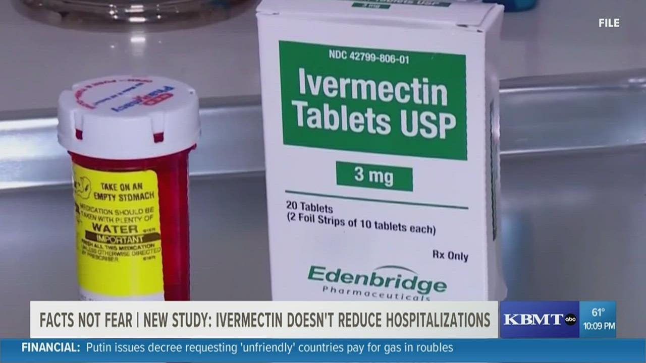 New study shows Ivermectin doesn't reduce COVID-19 hospitalizations