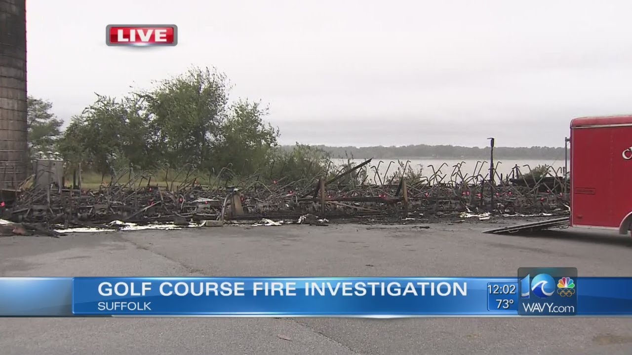 75 golf carts burn up in fire at Suffolk golf course