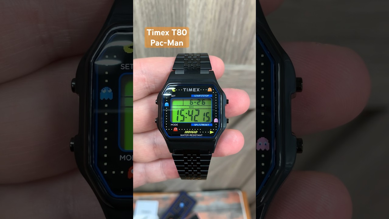 Limited Timex Classics T80 Indiglo Pac-Man !