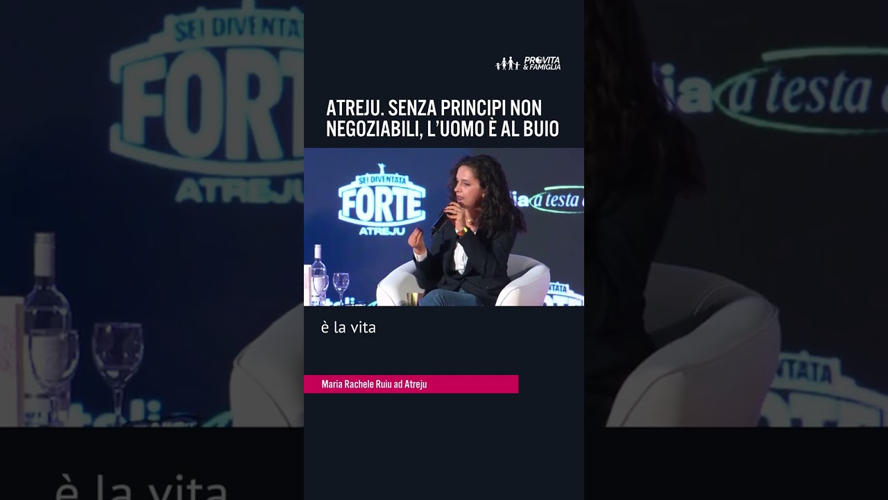 Atreju 2025: Senza principi, l'uomo &egrave; al buio. Intervento di Maria Rachele Ruiu