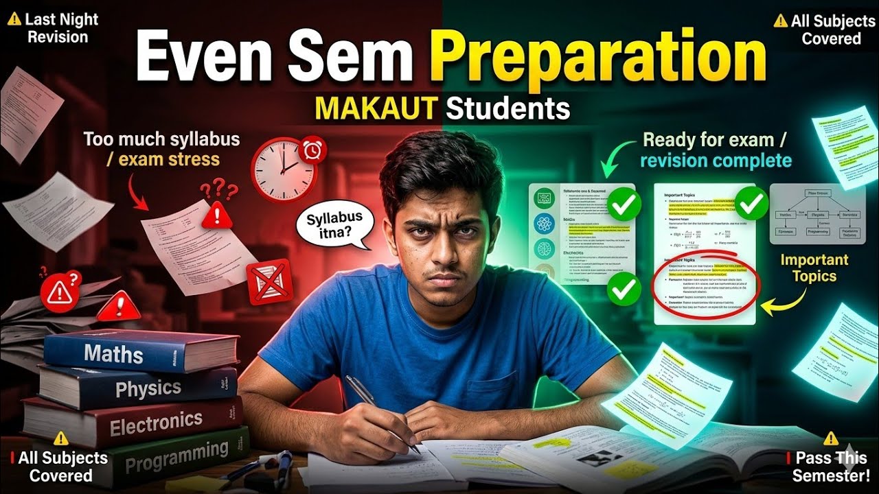 MAKAUT Even Semester 2026 Roadmap | Subjects + Best Playlists (Pass Easily 🔥)
